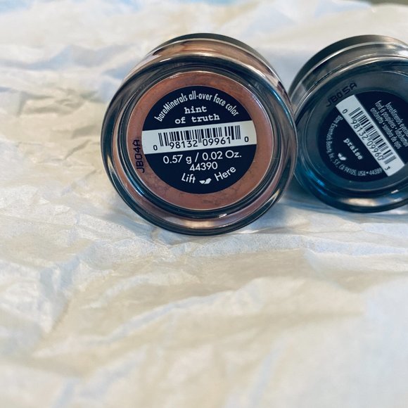 bareMinerals 4 pc set with 2 loose powder eye colors, brush, all over color NIB - Picture 6 of 6